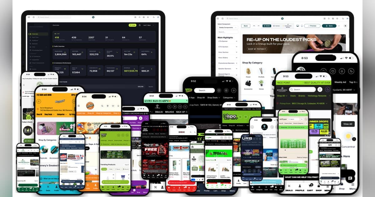 La plataforma de comercio electrónico de cannabis Buddy supera los 300 escaparates activos y amplía POSaBIT Pay al pago en línea