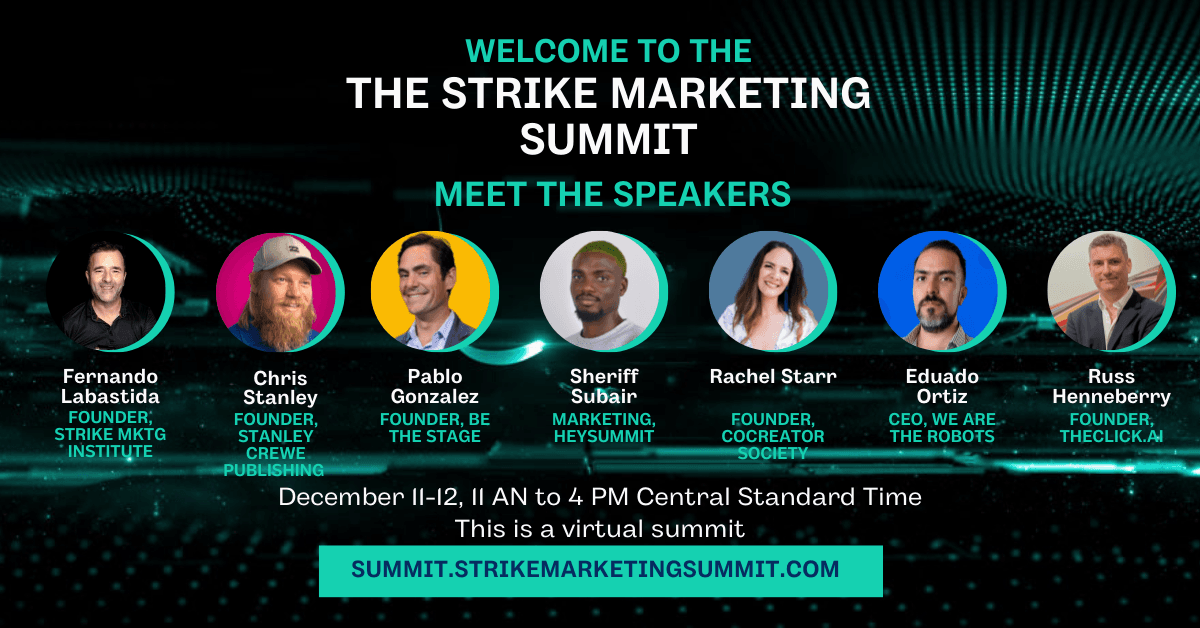Lanza Cumbre de Marketing Strike para Combatir la Sobrecarga de Contenido con IA para Emprendedores de Texas