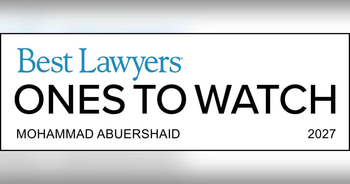 El reconocimiento de sus colegas destaca el enfoque legal estratégico del abogado de California Mohammad Abuershaid