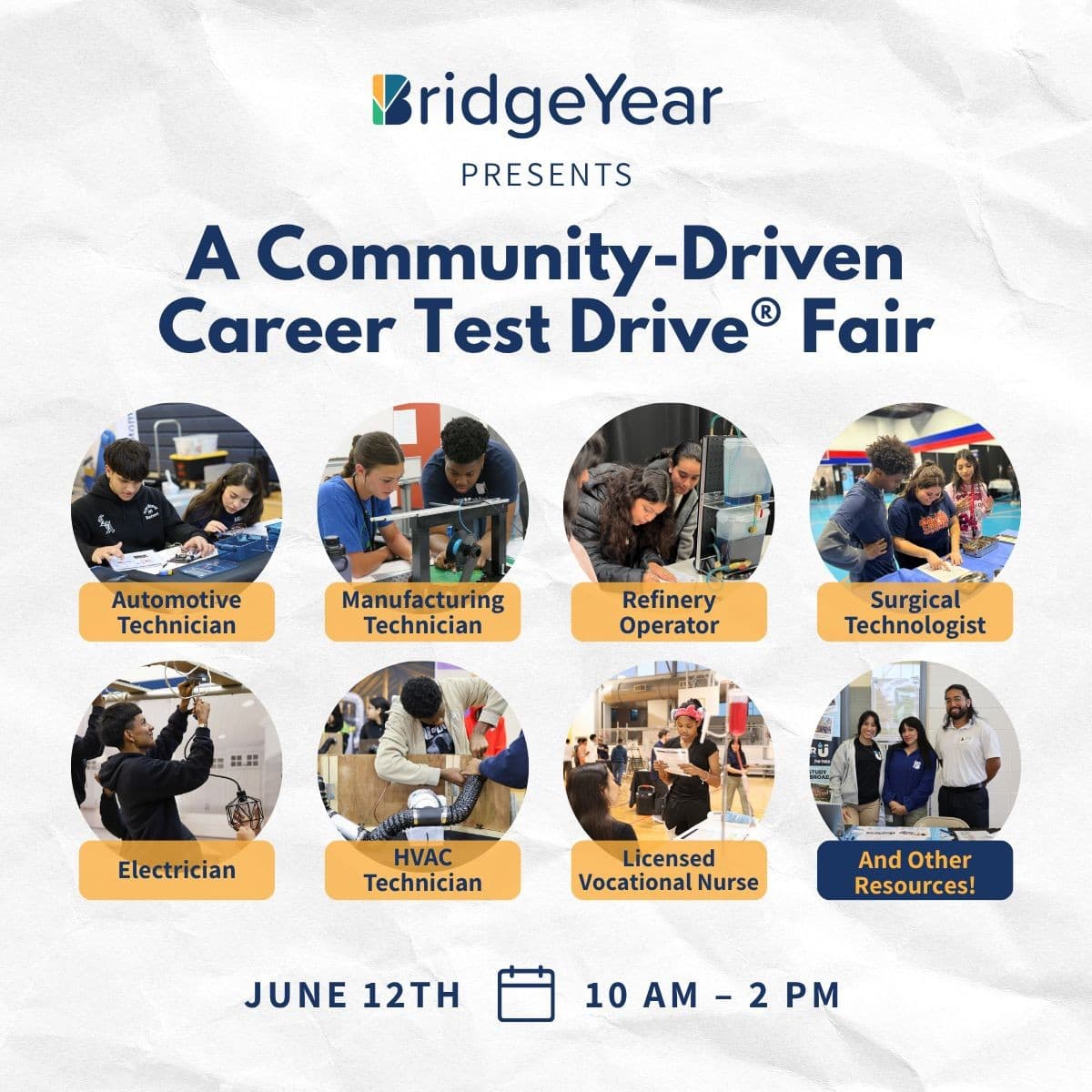 BridgeYear organiza Feria Comunitaria de Prueba de Carreras en Houston para abordar la brecha de oficios calificados