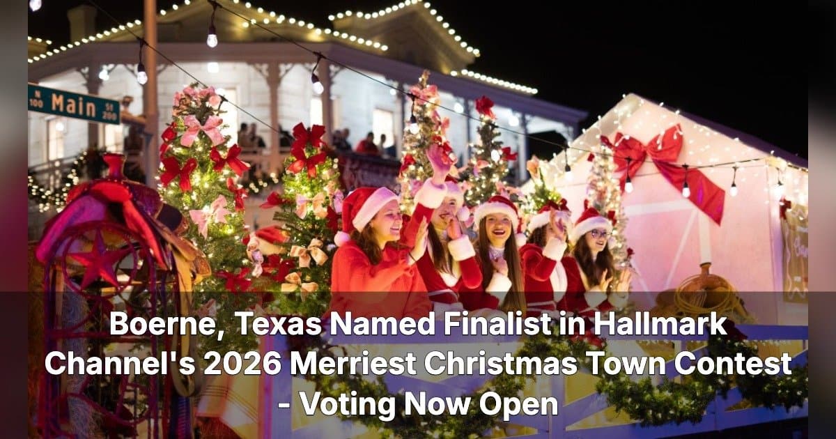 Boerne, finalista en el concurso 'Merriest Christmas Town' 2026 del canal Hallmark