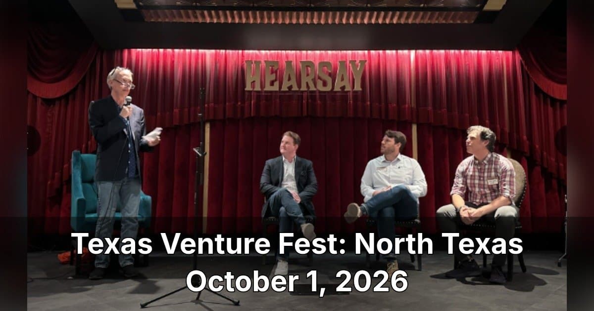Texas Venture Fest regresa al norte de Texas por tercer año en Kiln Dallas